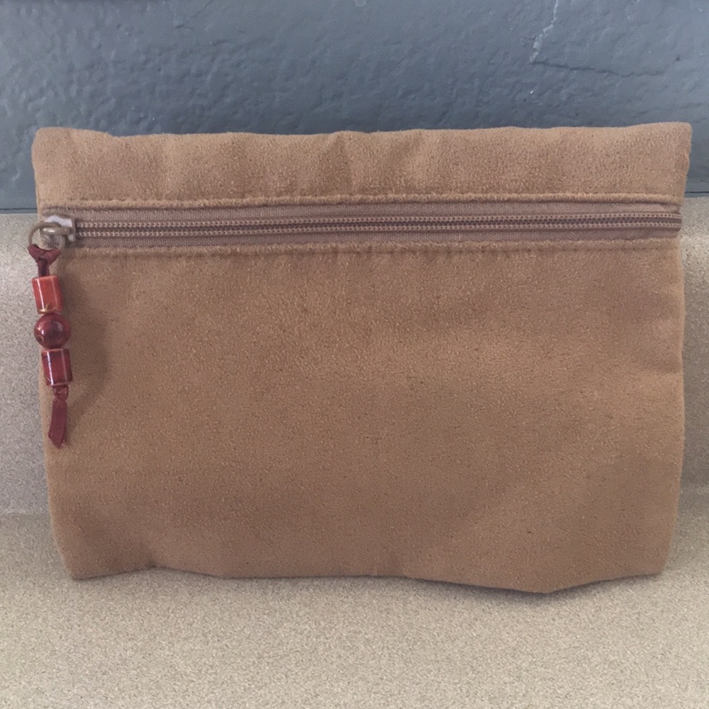 Suede makeup pouch. Brand New.
